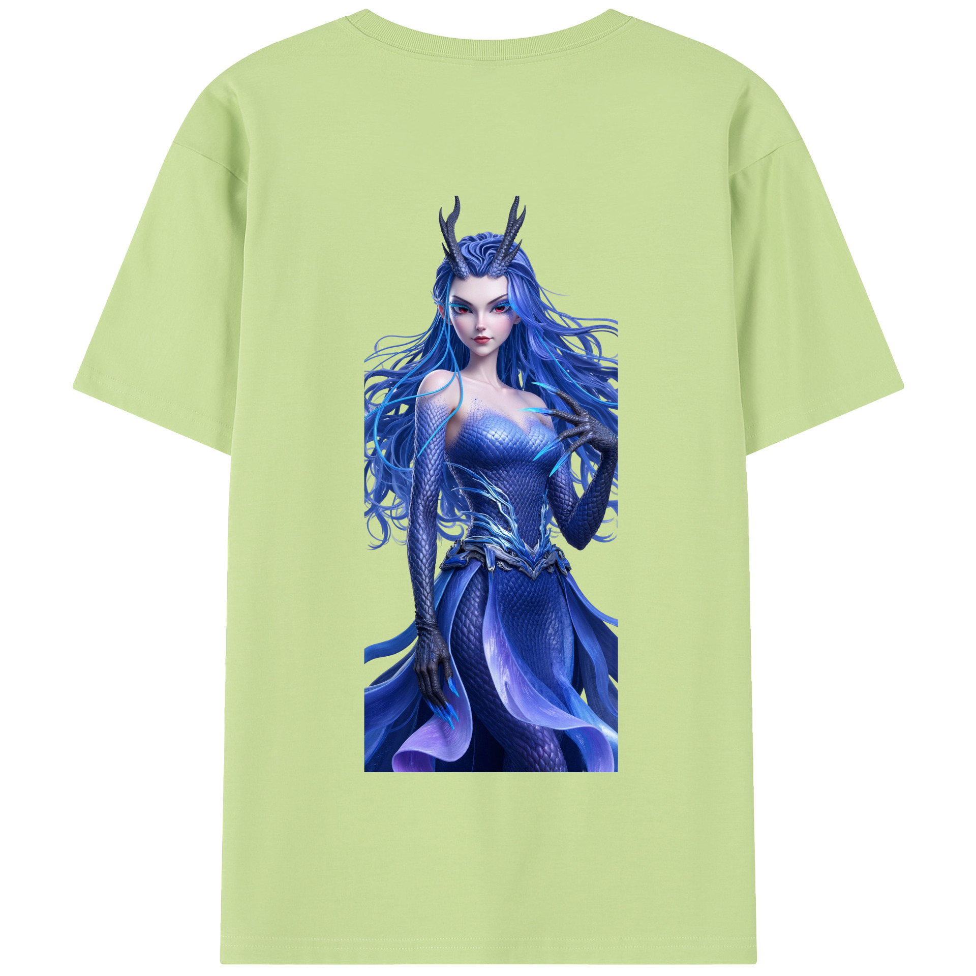 （画像用） Ne Zha 2 ナタ 魔童の大暴れ 綿100％半袖Tシャツ（背面プリント）